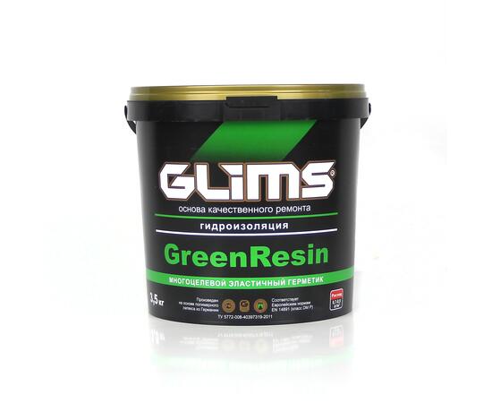 Гидроизоляция эластичная GLIMS GreenResin на водной основе 3,5кг, Цвет: зеленый, Вес, кг: 3,5