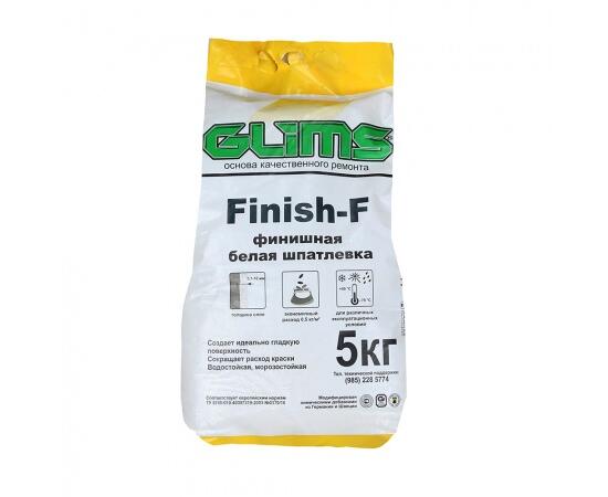 Шпатлевка цементная GLIMS Finish-F белая 5кг