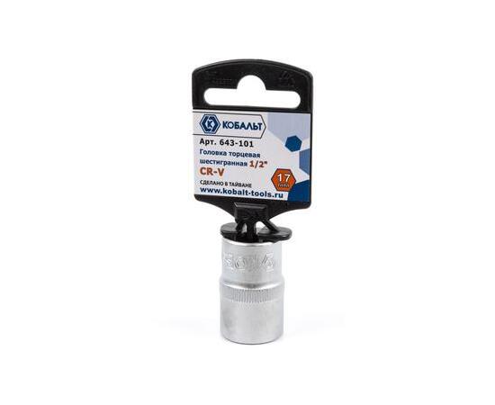 Головка торцевая КОБАЛЬТ 1/2", 17 мм, Cr-V