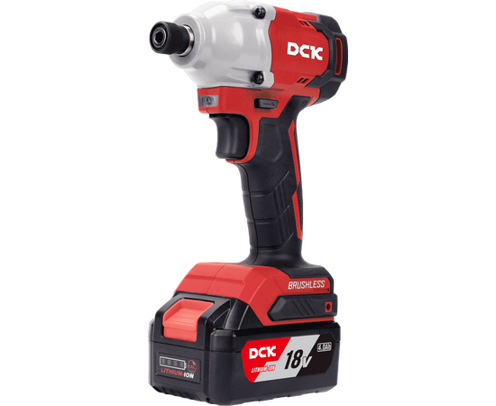 Гайковерт аккум ударный бесщеточный DCK KDPL03-14 2*4А/ч, HEX-impact, 180Нм, 2 скорости, подсветка.