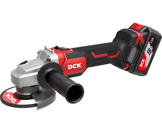 Машина шлифовальная угловая аккумуляторная бесщеточная DCK KDSM03-125, 18В, 125мм, 2*5А/ч, кейс.