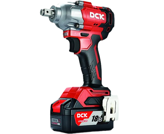 Гайковерт аккум ударный бесщеточный DCK KDPB488FK, 18В, 1/2 ", 2*5А/ч 488нм