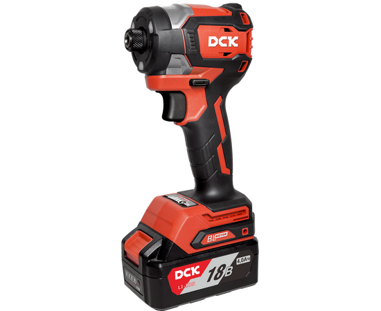 Гайковерт аккум DCK KDPL208EM 2*4А/ч, HEX-impact, 208нм, 3 скорости, подсветка
