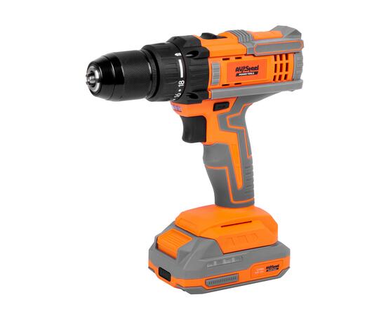 Дрель аккумуляторная AV Steel CD18/45(18В,2Ач,45Нм,400/1400об/мин,мет.патр13мм,2 акк.,ЗУ,3,5кг,кейс)