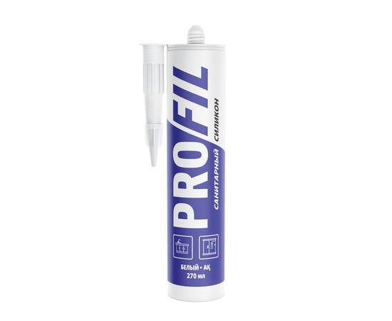 Герметик силиконовый SOUDAL-PROFIL санитарный белый (15 х 270 мл)