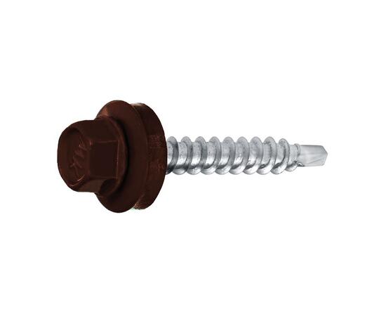 Саморез кровельный 4,8х35 RAL-8014 (4200 шт)