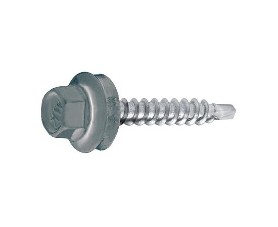 Саморез кровельный 4,8х35 RAL-7004 (250 шт)