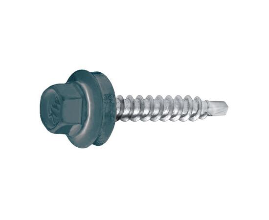 Саморез кровельный 4,8х35 RAL-7015 (250 шт)