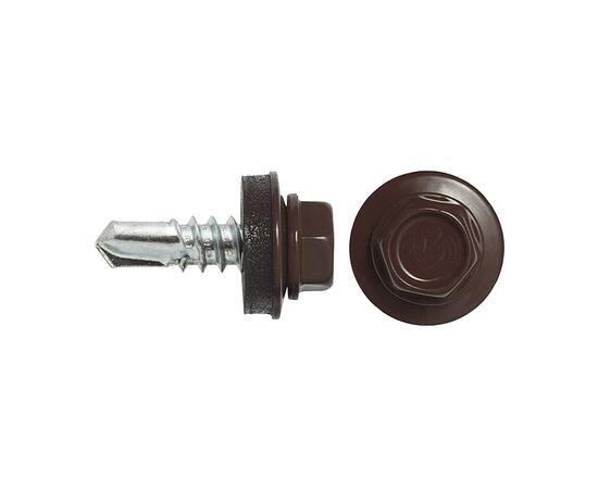 Саморез кровельный 4,8х35 RAL-8017 (60 шт)