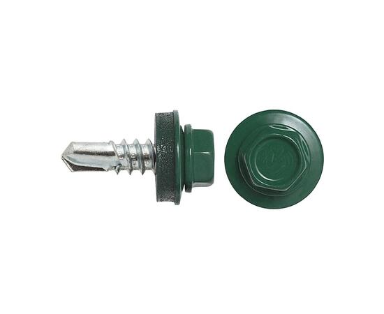 Саморез кровельный 5,5х19 RAL-6005 (70шт)